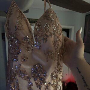 Rose Gold Prom Dress